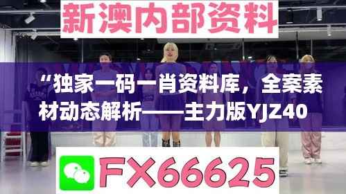 “独家一码一肖资料库,全案素材动态解析——主力版YJZ408.52”
