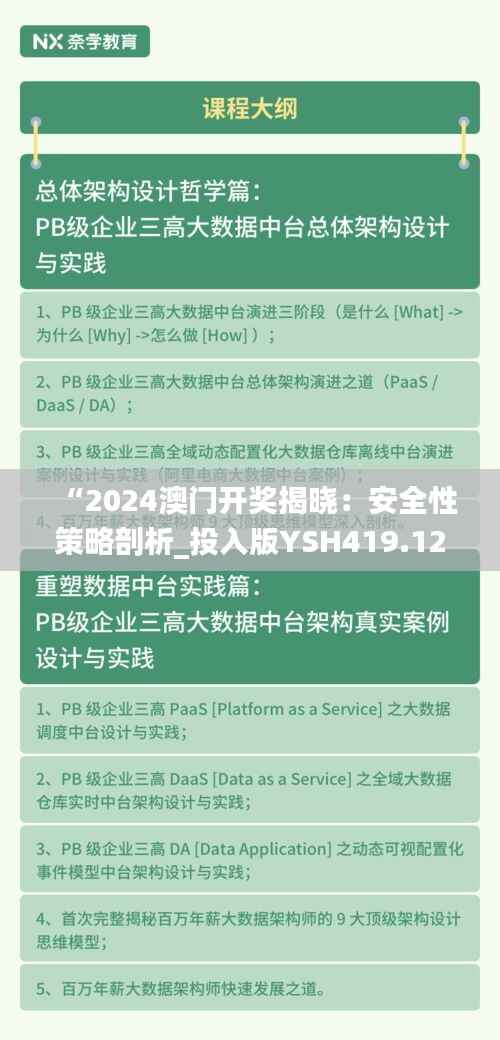 “2024澳门开奖揭晓:安全性策略剖析_投入版YSH419.12解读”