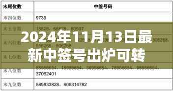 揭秘,2024年最新可转债中签号出炉背后的影响与时代地位分析