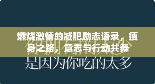 燃烧激情的减肥励志语录,瘦身之路,意志与行动共舞