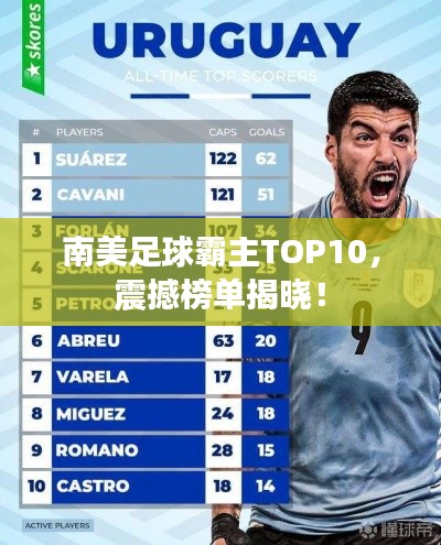 南美足球霸主TOP10,震撼榜单揭晓!
